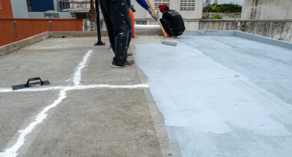 terrace waterproofing for it office campus